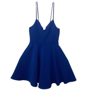Haute Monde Navy Blue Spaghetti Strap Dress Simple